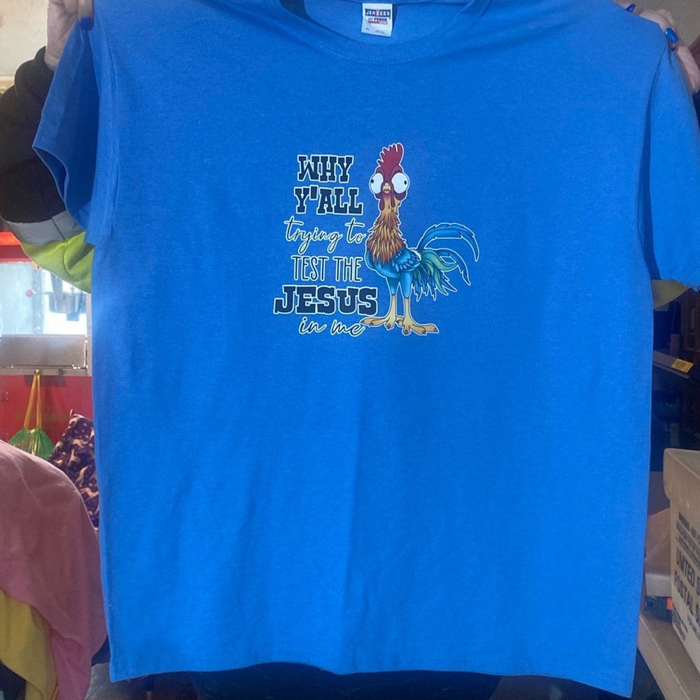 Unisex-Jerzees Dri-Power Active XL Blue T-Shirt-NWOT